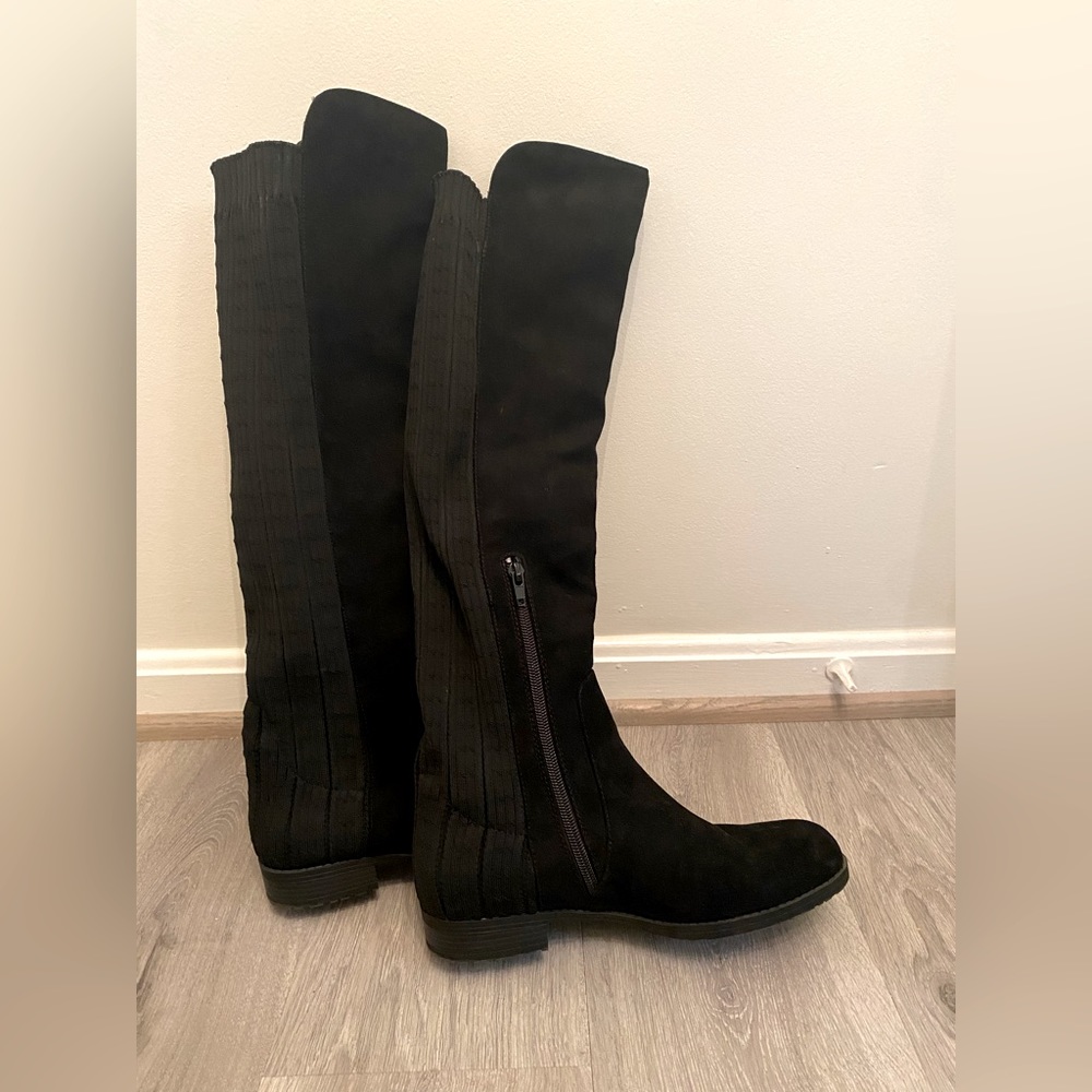 Madeline Brand Knee High Boots, Black, Size 8.5